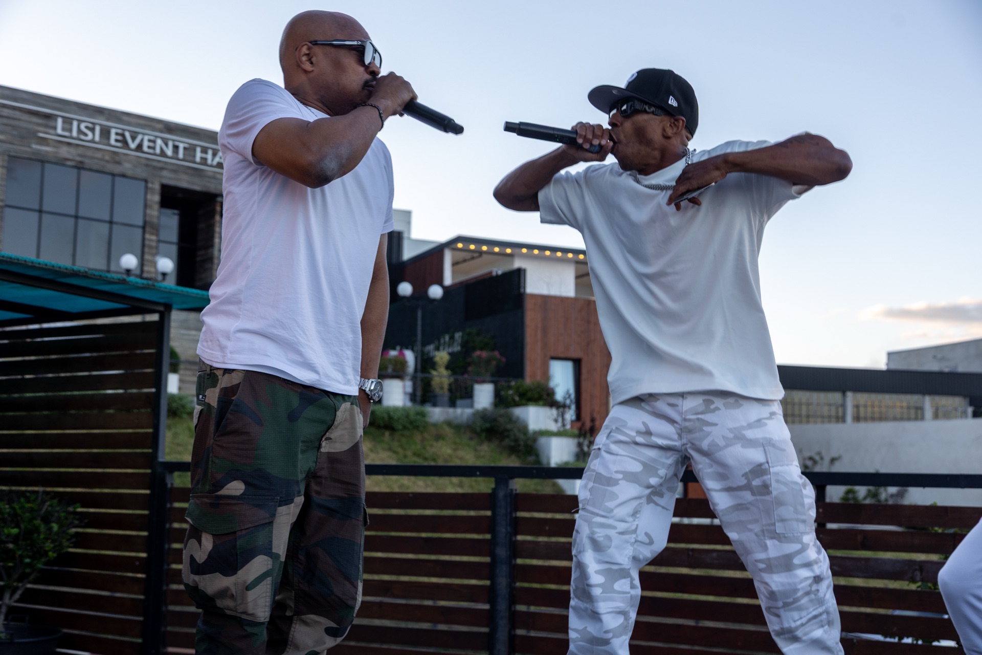 ONYX performing together on stage at Lisi Event Hall
